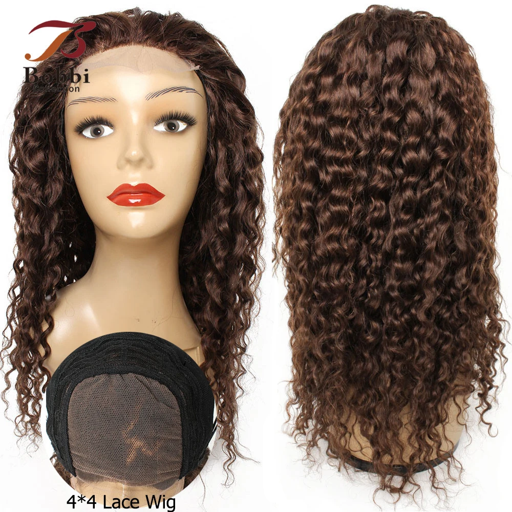 Water Wave Lace Front Wig Human Hair | Indian Water Wave Human Hair Brown -  Lace - Aliexpress