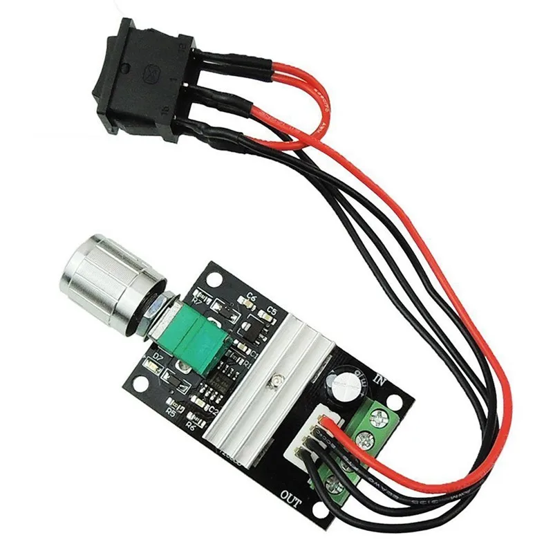 DC 6V 12V 24V 28V 3A PWM Motor Speed Controller Adjustable Speed DC Motor Driver Forward Reverse Switch