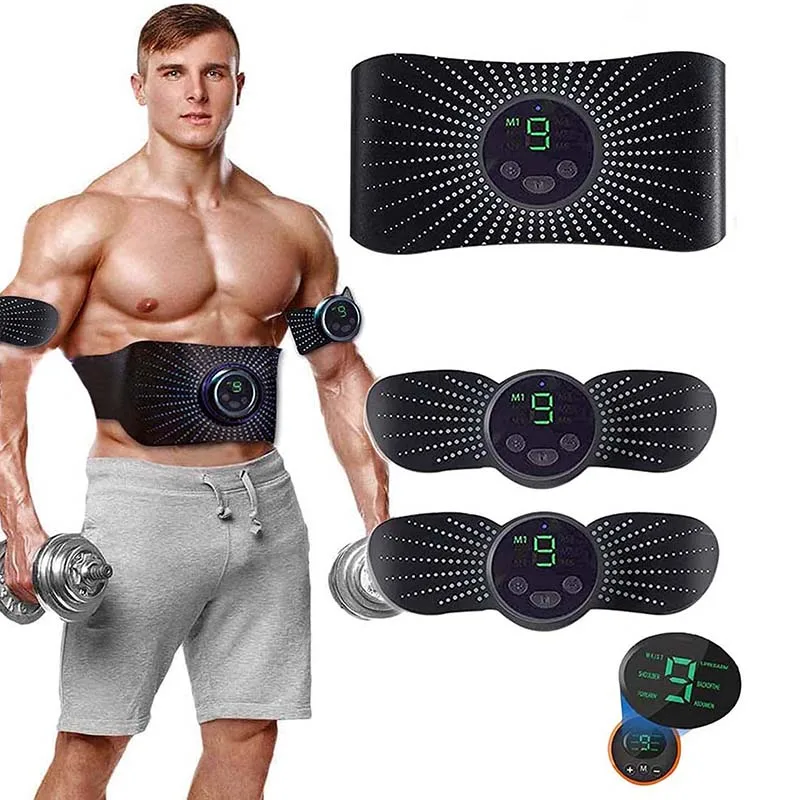 Abs Toner EMS Abdominal Muscle Stimulator Wireless Portable Slimming Belt Waist Arm Leg Weight Loss Fitness Equipment Unisex