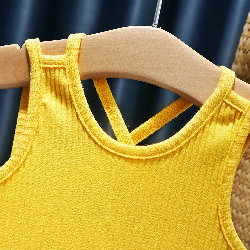 Girls Tank Tops Baby Girls Camisoles Summer Backless Tanks Toddler Kids Sleeveless Underwear Tops Children Undershirt