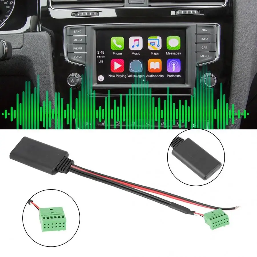 Автомобильный стерео радиокабель беспроводной Bluetooth аудио Aux-in адаптер подходит для гольфа 2012