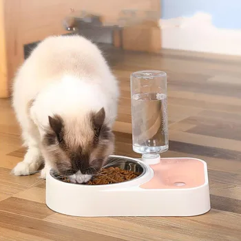 

Automatic Pet Feeder Water Dispenser Drinking Bowl Dogs Dish Cat Feeding Watering Supplies