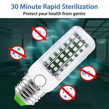

UV Germicidal Lamp UVC LED Light Bulb E14 E27 Base Ozone Free UVC Ultraviolet Corn Bulb Disinfection Sterilizer Efficient Light