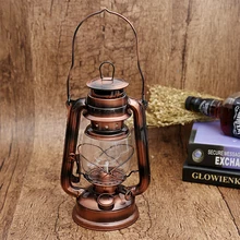 Lampe à kérosène rétro classique de 25cm, 6 couleurs, lanternes de Camping, lampes portables à mèche, lampe à huile d'ornement