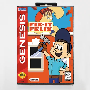 

Fix It Felix Jr 16bit MD Game Card For Sega Mega Drive/ Genesis with Retail Box