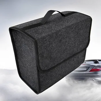 

soft Woolen Felt car trunk organizer 30*29*16cm Car storage box bag fireproof Stowing Tidying package blanket tool