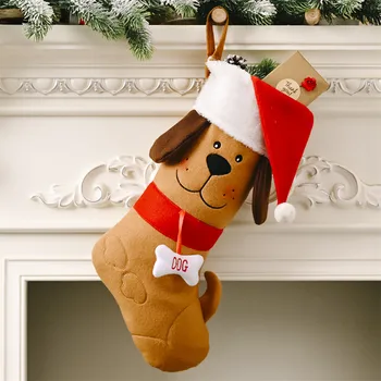 

18-inch Christmas stockings, large lattice snowflake socks with candy 100% high-quality strong sturdy Delicate and festive