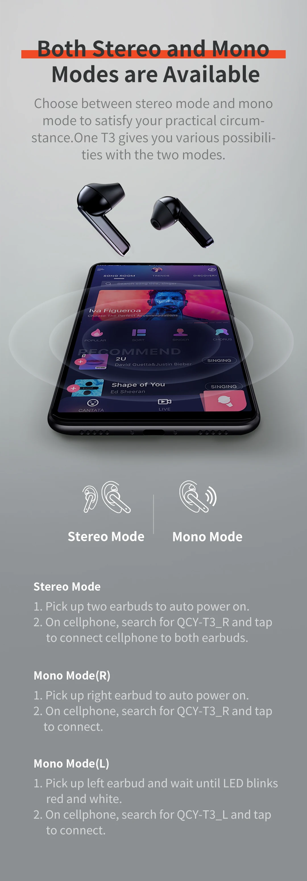 Xiaomi T3 TWS Fingerprint Touch Wireless Headphones Bluetooth V5.0 3D Stereo Dual-Mic Noise Cancelling Earphones