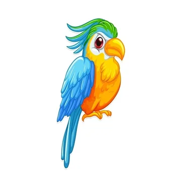 

7.5*16.5CM Coolest Parrots Decor Car Sticker PVC High Quality Colored Personalized 11A0136