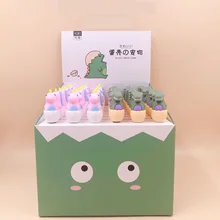 48 шт./упак. креативные канцтовары в Корейском стиле гелевая ручка Динозавр Детский костюм «яичная скорлупа» pet Силиконовая ручка на водных чернилах знак ручка офисные школьные принадлежности, блокноты в подарок