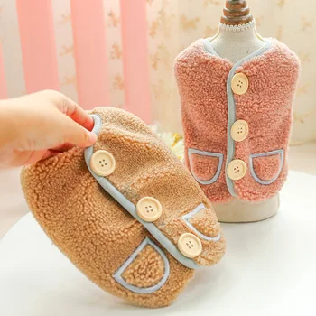 

Winter Dog Clothes Lamb Cashmere Pocket Warm Clothes for Small Dogs Cat Costumes Coat Jacket Puppy Sweater Dogs Pets Outfits New