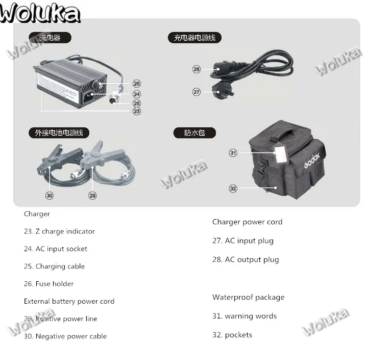 GODOX lp-450x Li раз портативный инвертор питание оборудование для наружной съемки в AC studio CD50 T17