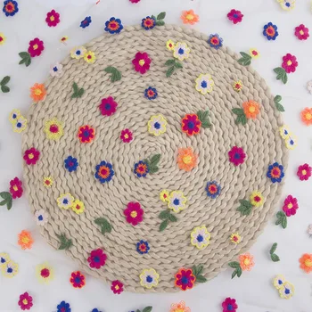 

Beautiful 2020 hot lace fabric mixed color with flowers embroidery tulle mesh lace fabric multi color floral dress fabric 1 yard