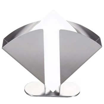 

Stainless Steel Napkin Holder Paper Serviette Dispenser Vertical Decorative Tissue Rack Box for Dining Table