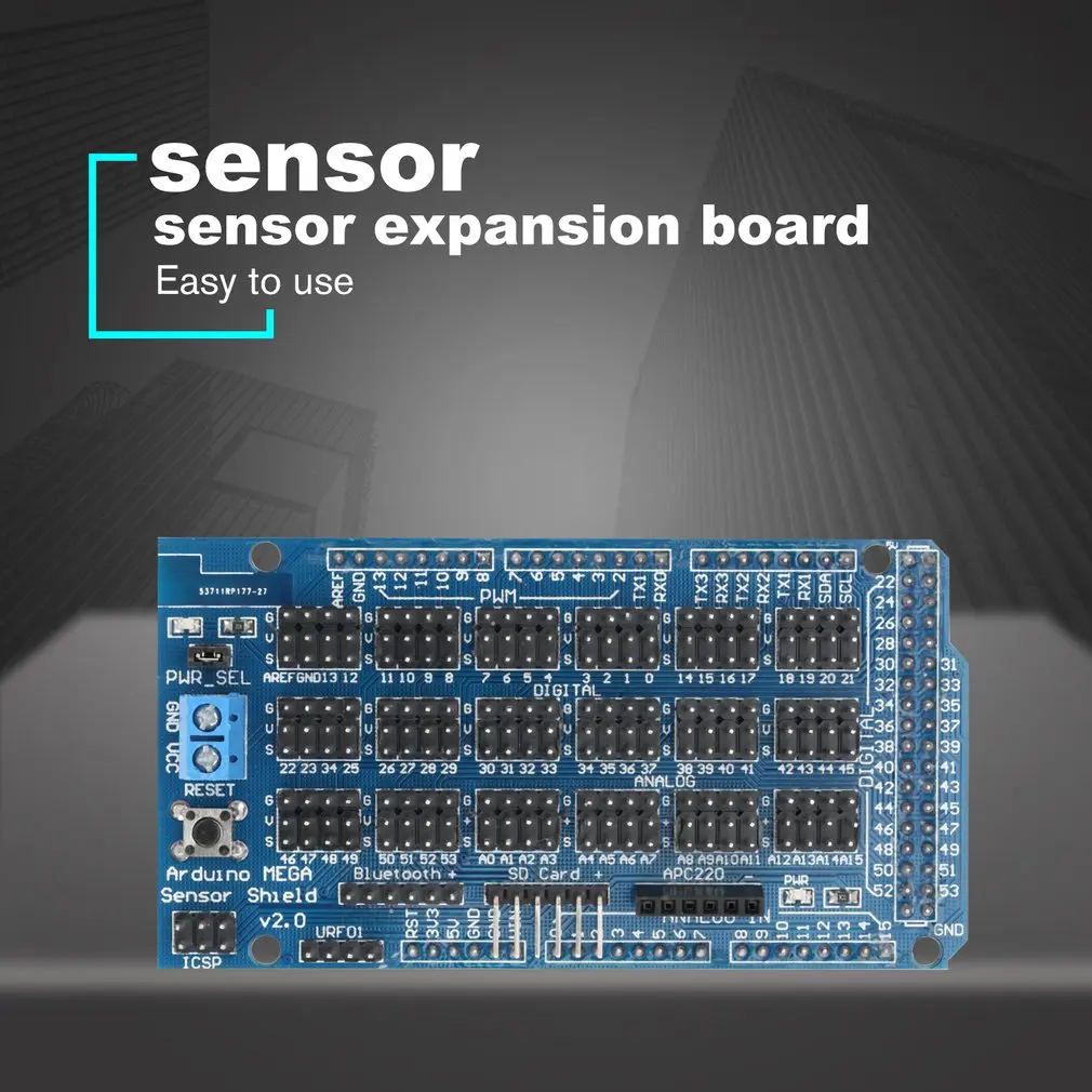 Датчик Mega модуль щит V1.0 для Arduino Сенсор Плата расширения Интерфейс специальный Extansion блоки электронный инструмент «сделай сам»
