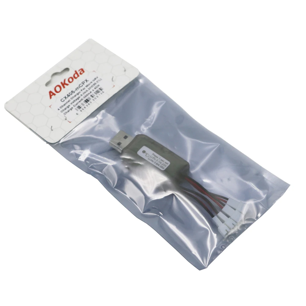 Зарядное устройство высокое качество AOKoda CX405 4CH Micro USB зарядное для батареи 1S/3 7 V Lipo
