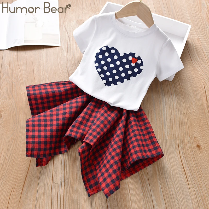 Humor Bear/комплект одежды для девочек с кукольным воротником летняя новая милая