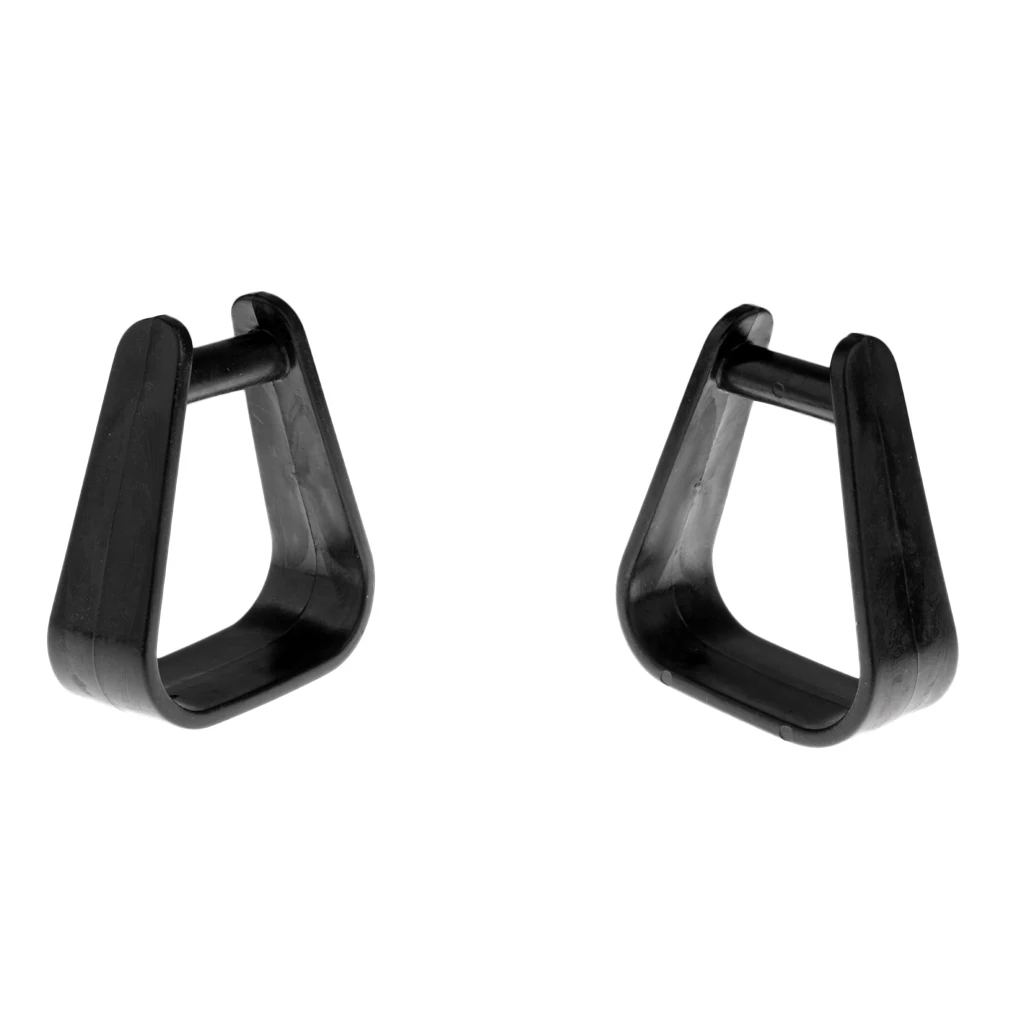 2pcs Kids Child Plastic Stirrups Equestrian Horse Riding Gear - Black 5.7 x 4.9 inches