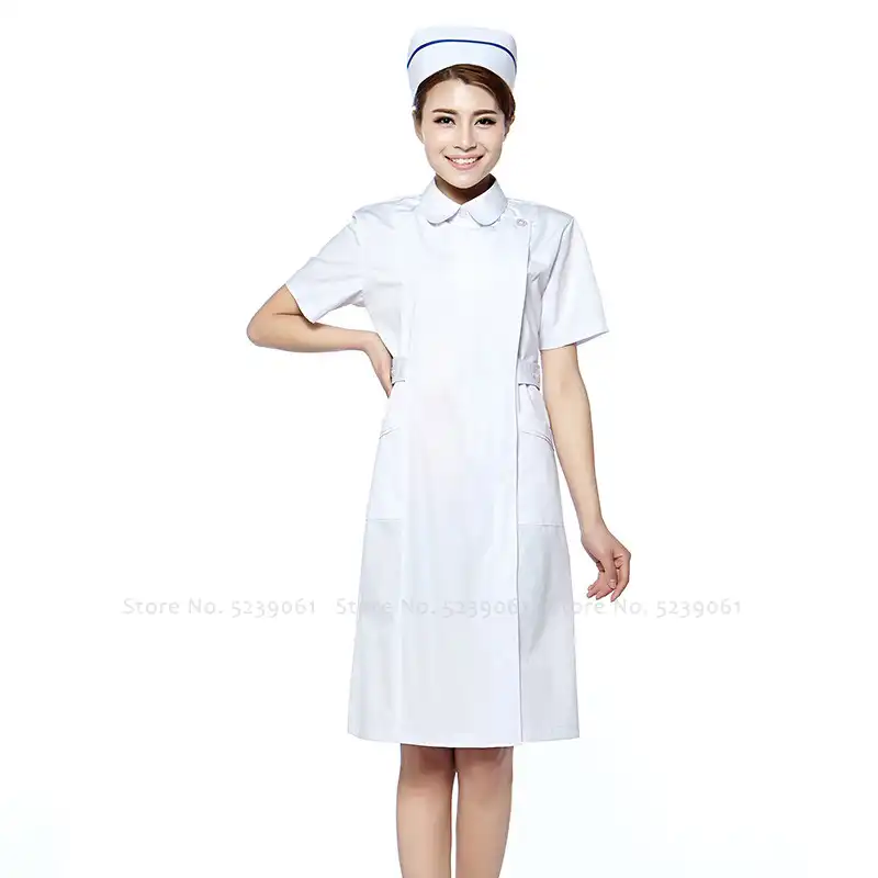 Women Short Sleeve Hospital Doctor Work Uniform Scrub Tops Medical Services Salon Lab Coat Nurse Dress Blouse Cosplay Costume Aliexpress
