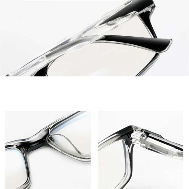 0 -0.5 -0.75 To -6.0 Blue Light Blocking Square Prescription Glasses With Degree TR90 Myopia Photochromic Eyeglasses Women Men 6