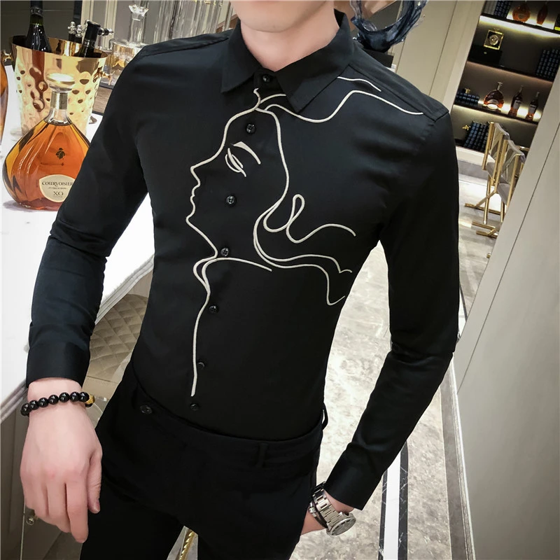 Роскошная Однотонная рубашка Chemise Homme Camisa Masculina 2020 Social мужская приталенная