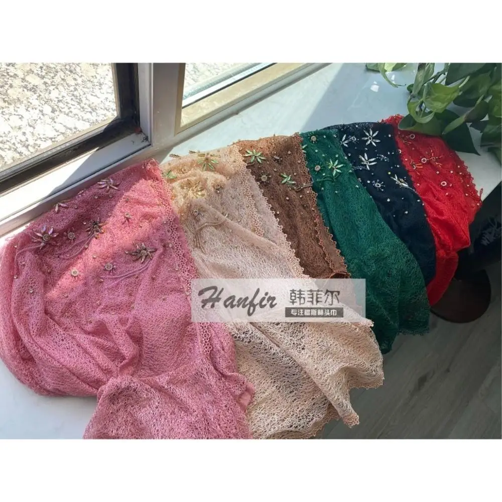 Модные шали для девочек Кружевные Стразы hijabs|chiffon muslim hijab|clothing womanclothing |