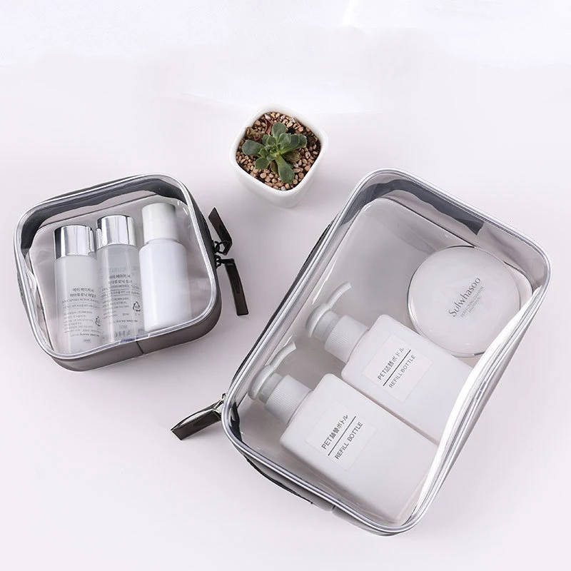 PVC waterproof transparent cosmetic bag wash bath storage bag travel multi-function storage cosmetic handbag tool box cosmetic bag cosmetic storage bag makeup bag cosmetic case