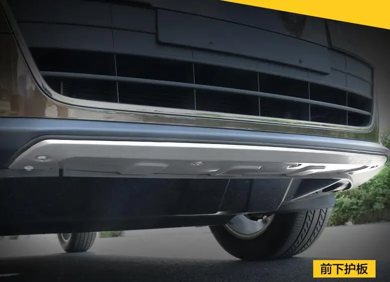 Для Volkswagen Tiguan 2013 передний хромированный задний бампер из нержавеющей стали протектор не прокладочный лист