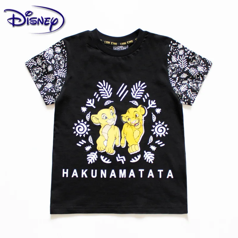 Disney Lion King/детская одежда новая футболка летние повседневные топы с короткими рукавами для мальчиков, Детская футболка