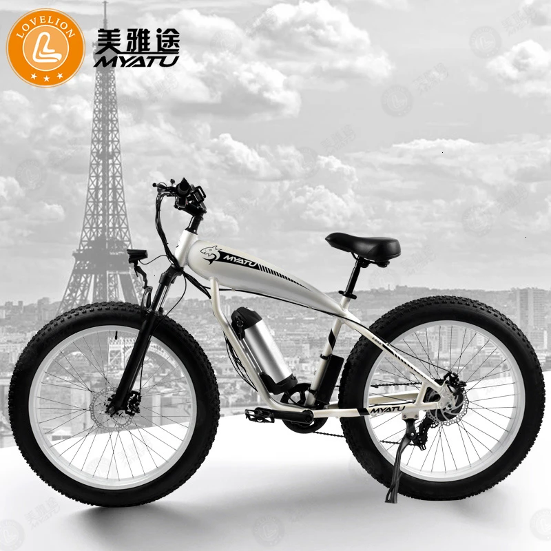 [MYATU] горный велосипед электрический велосипед мощный Электрический Fat велосипед литиевая батарея внедорожный велосипед