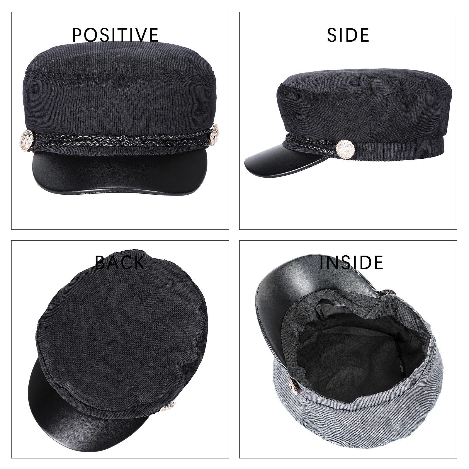 WELROG 2020 модная Вельветовая военная шляпа из искусственной кожи козырек Бейкер