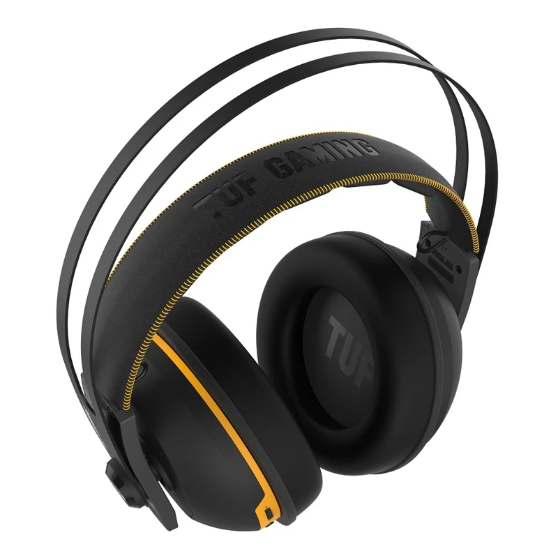 Гарнитура ASUS TUF Gaming H7 Wireless беспроводная, звук 7.1, 20-20000 Гц, 32 Ом, USB, 50-10000 Гц,-40 дБ, цвет: черный/желтый