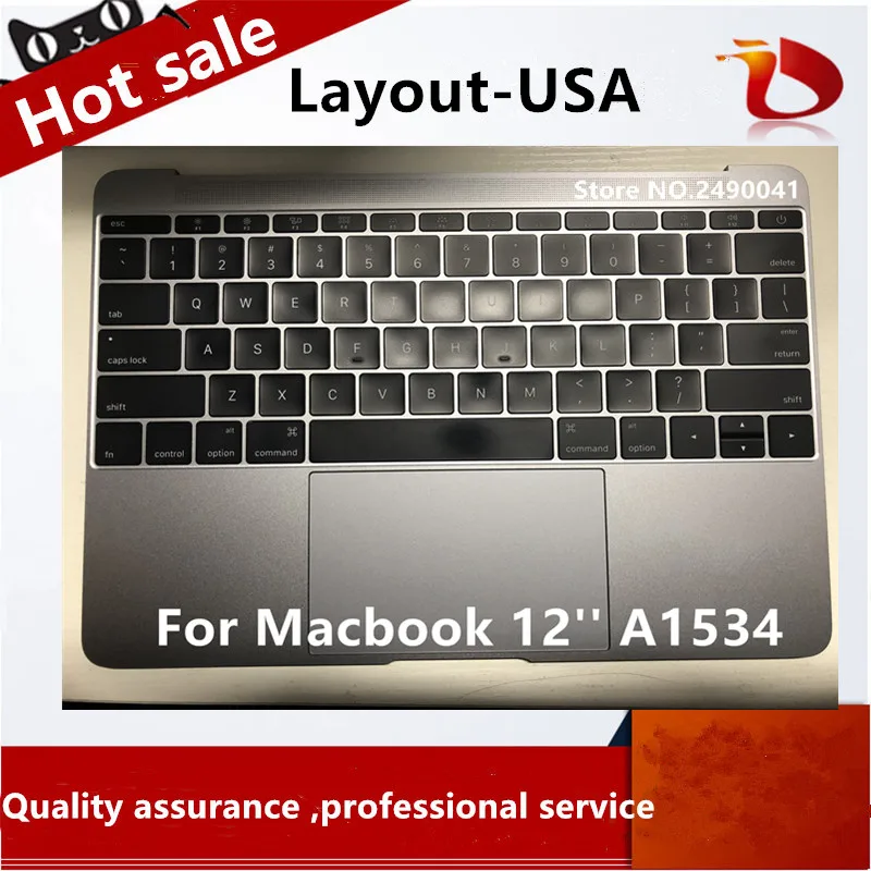 

Gold/Gray Grey/Silver/Rose Gold Colorfull Topcase Keyboard with Touchpad for Macbook 12'' A1534 US English USA 2015
