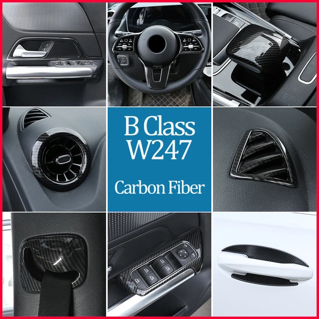 Carbon Faser Für Mercedes Benz B Klasse W247 2019-2020 Auto Innen Dekoration  Abdeckung Trim Aufkleber Auto Zubehör - AliExpress