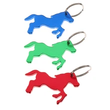 Horse Pattern Bottle Opener Key Ring Keychain Bag Pendent Novelty Gift