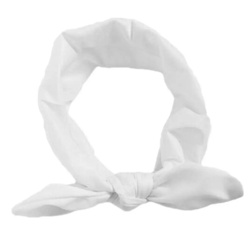 

European American Fashion Solid Color Bowknot Baby Children Headband Elastic Newborn Baby Girls Headband Hair Accessories