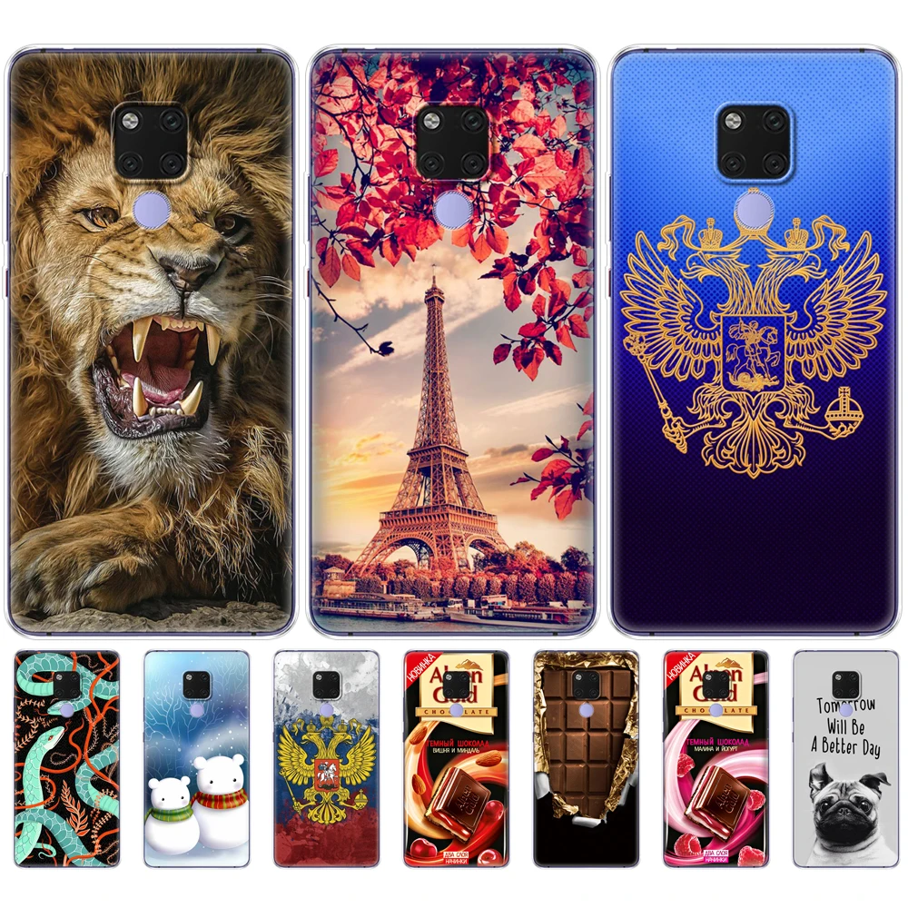 Мягкий чехол для Huawei Mate 20 pro прозрачный силиконовый из ТПУ X бампер mate20|Бамперы| |