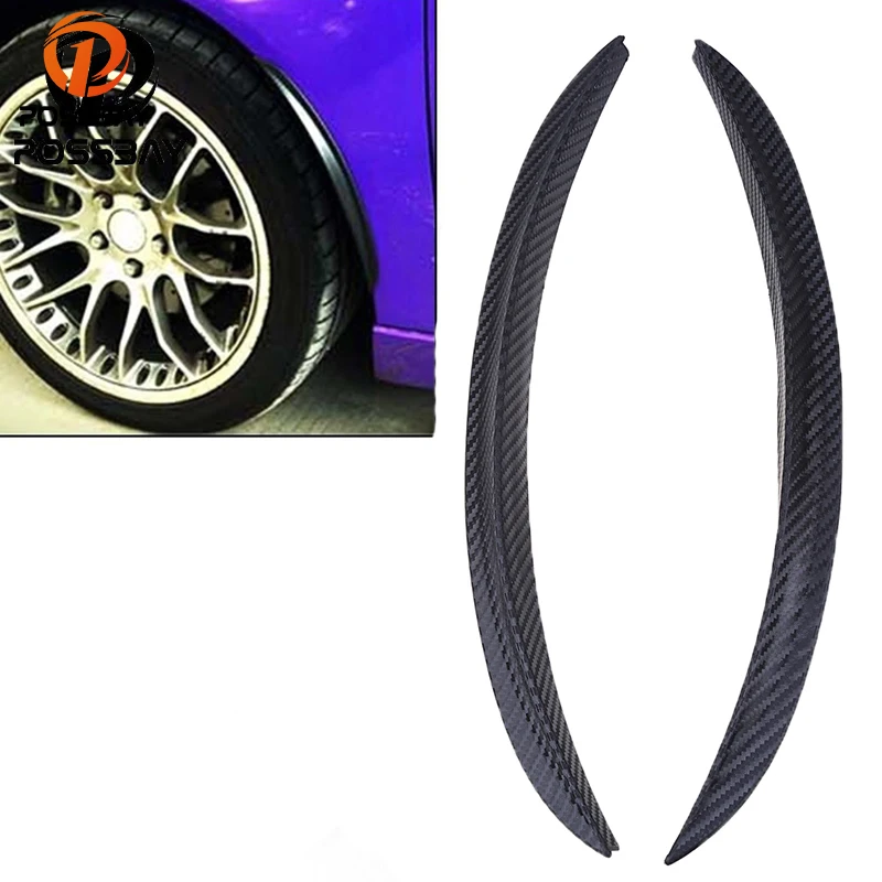 Possbay Universal Imitation Carbon Fiber Fender Mudguards Wheel Lip