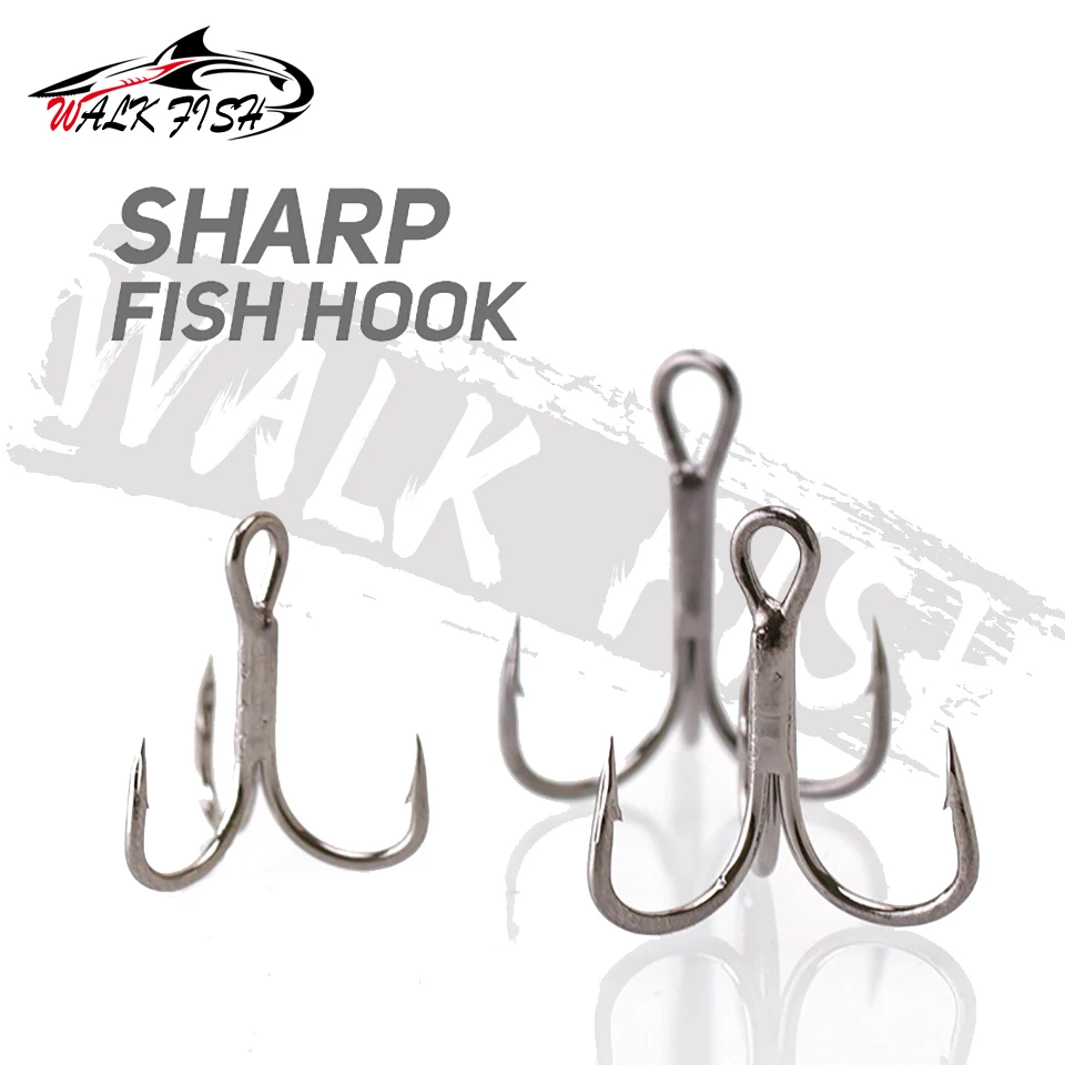 Fishing Hook Sharpened Treble Hook High Carbon Steel Silver Hook