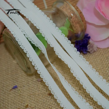 

#349 Fashion Cream White color Edge Elastic Bands rubber bands for headbands Lace Trim Elastic Ribbon Baby Girl Pants Stripe