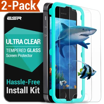 

ESR Tempered Glass for iPhone SE 2PCS/Lot Explosion Proof High Definition Screen Protector with Applicator for iphone 5S/SE/5