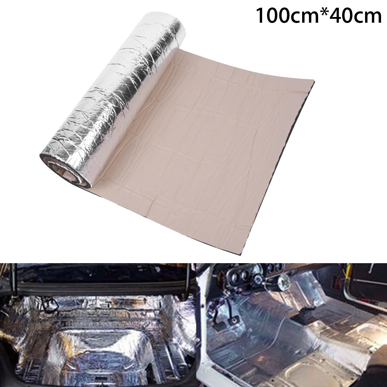 Автомобильный звукоизоляционный коврик 100x40 см с теплоизоляцией 10 мм, высокое качество, сохраняющий тишину или сохраняющий тепло в вашем автомобиле