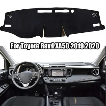 

Anti-Slip Sunshade Mat Anti-UV Car Accessories Rug Dashboard Cover Pad For Toyota Rav4 XA50 2019 2020 Sunshade Dashmat Carpet