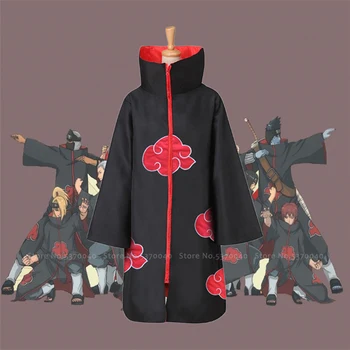 

Men Anime Naruto Shippuden Akatsuki Coat Halloween Cosplay Costume Namikaze Minato Robe Uchiha Itachi Japanese Ninja Cloak Capes