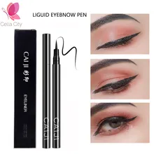 Прозрачная жидкая подводка для глаз Водонепроницаемая стойкая Черная гелевая подводка для глаз легкая в носке Черная Подводка для глаз ручка для женщин макияж для глаз