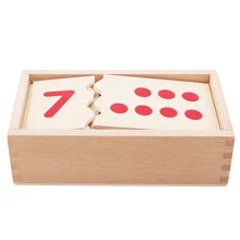 

Montessori Educational Wooden Toys For Children Number And Counter Match-up Puzzle Early Toys Childhood Education 1 Set