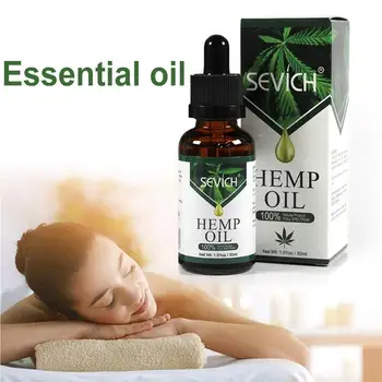 

30ml Hemp Seeds Oil Extract Drop Pure CBD Oil Sleep Aid Anti Stress Hemp Oil Skin Care Massage Essential Oil Herbal Drops