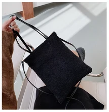  Christmas Gift Women Handbag Winter Wool Bag Tote Shoulder Bags Small Totes Cross Body Purse Lady Drop Shopping 