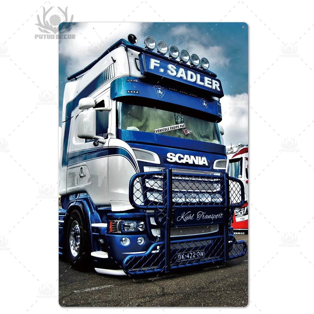 TH4481 Scania металлическая табличка, металлическая винтажная Жестяная Табличка, металлический плакат, Настенный декор для гаража, бара, паба, человека, пещеры, декоративная тарелка - Цвет: TH4481