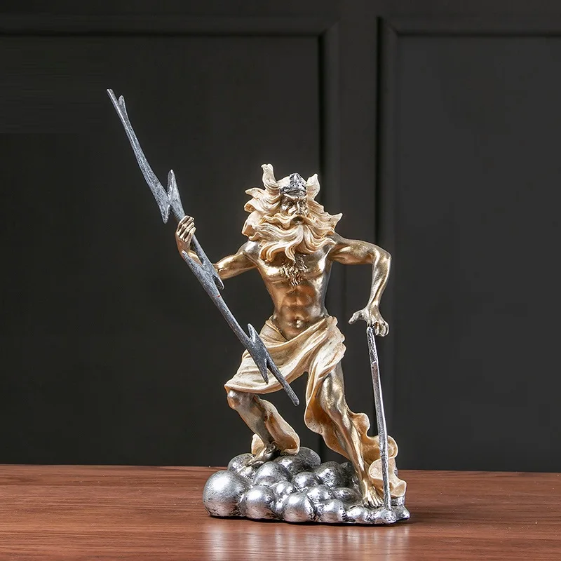Древний греческий миф скульптура персонажа смерти статуя смолы Art&Craft рабочего стола Ретро Poseidon статуэтки Zeus украшения дома R2755
